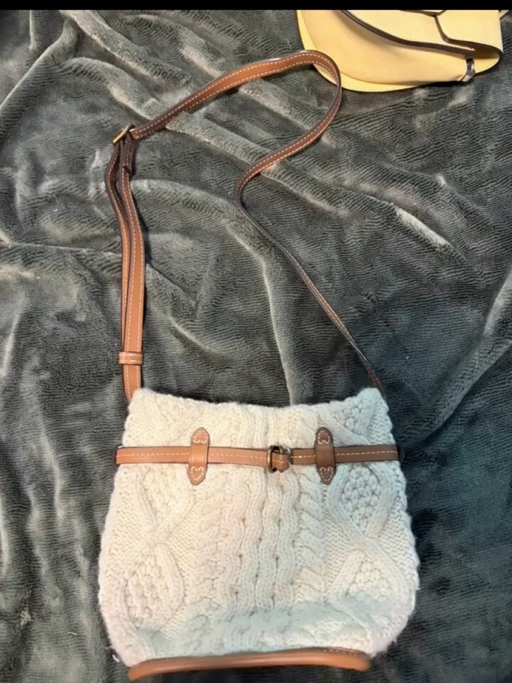 Polo by Ralph Lauren Cream Knit Crossbody